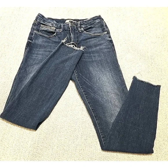 Good American Women's 4/27 Dark Wash Good Legs Stretch Denim Jeans - Picture 5 of 13